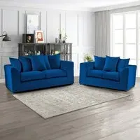 Mirana 5-Seater Sofa Set - Blue, Velvet