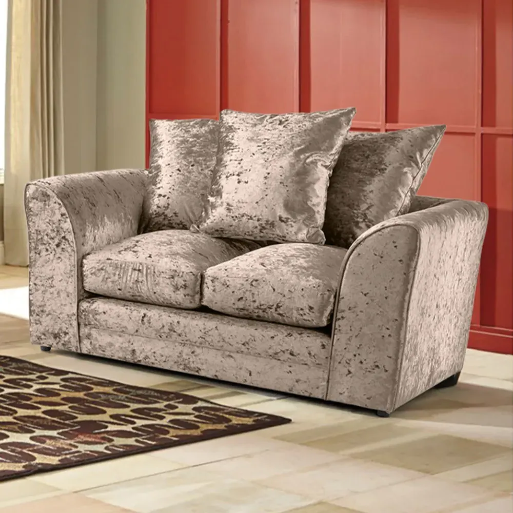 Mirana 5-Seater Sofa Set - Cream, Crush Velvet
