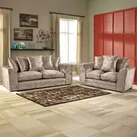Mirana 5-Seater Sofa Set - Cream, Crush Velvet