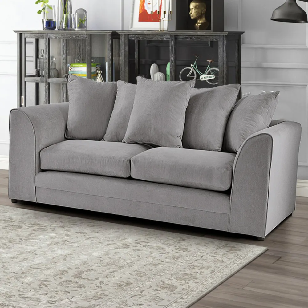 Mirana 5-Seater Sofa Set - Grey, Velvet