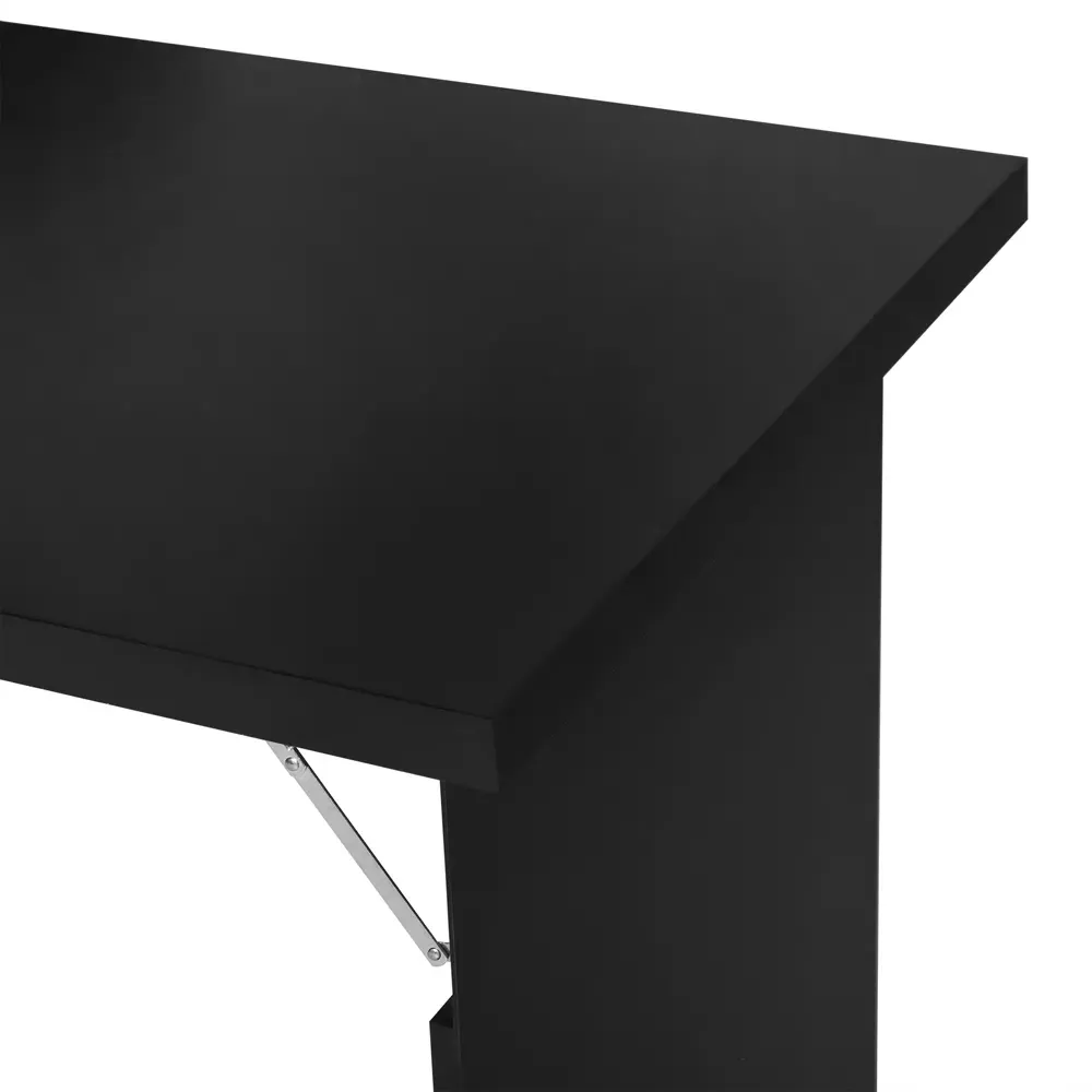 Multifunctional Folding Wall-Mounted Drop-Leaf Table - Black