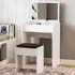 Multipurpose Dressing Table Set with Mirror - White