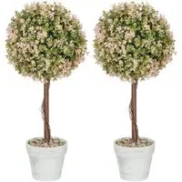 Murraya Artificial Plant in Pot 2 Pack - Cream