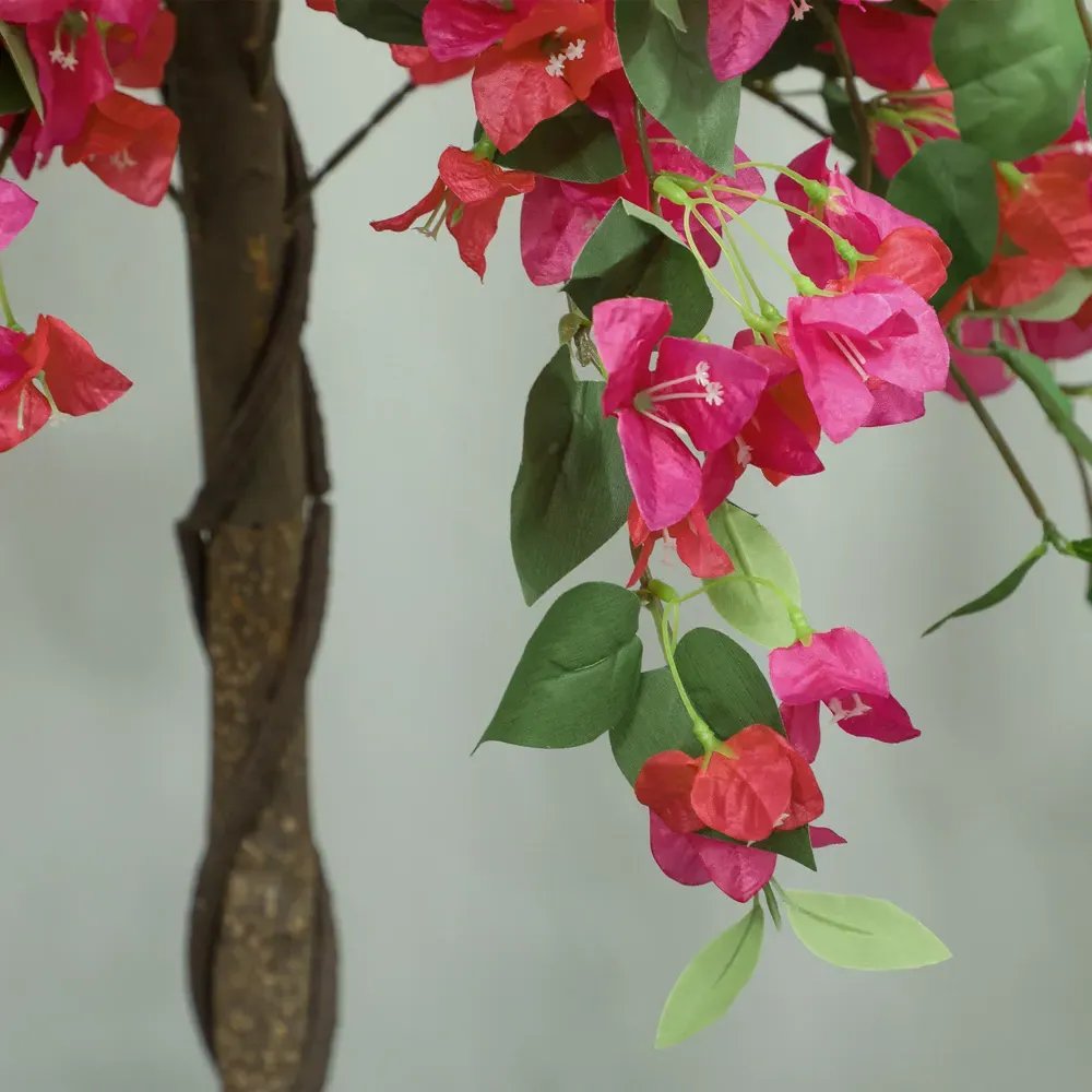 Murraya Flower Artificial Plant in Pot 2 Pack - Purple, Red