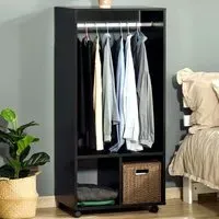 Narrow Open Wardrobe - Black