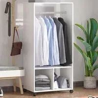Narrow Open Wardrobe - White