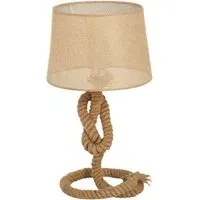 Nautical Rope Base Table Lamp - Beige