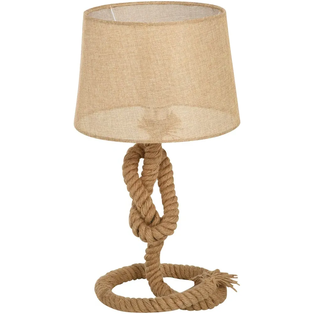 Nautical Rope Base Table Lamp - Beige image