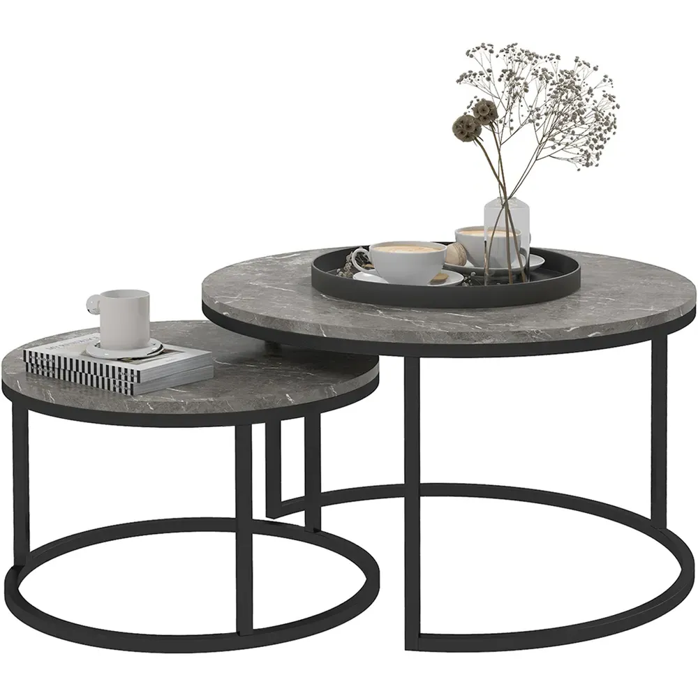 Nest of Tables Set of 2 - Black