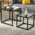 Nest of Tables Set of 2 - Black, Glass