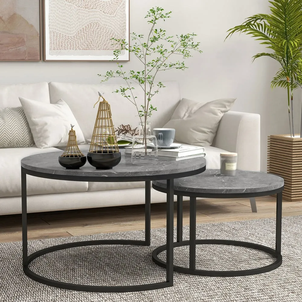 Nest of Tables Set of 2 - Black
