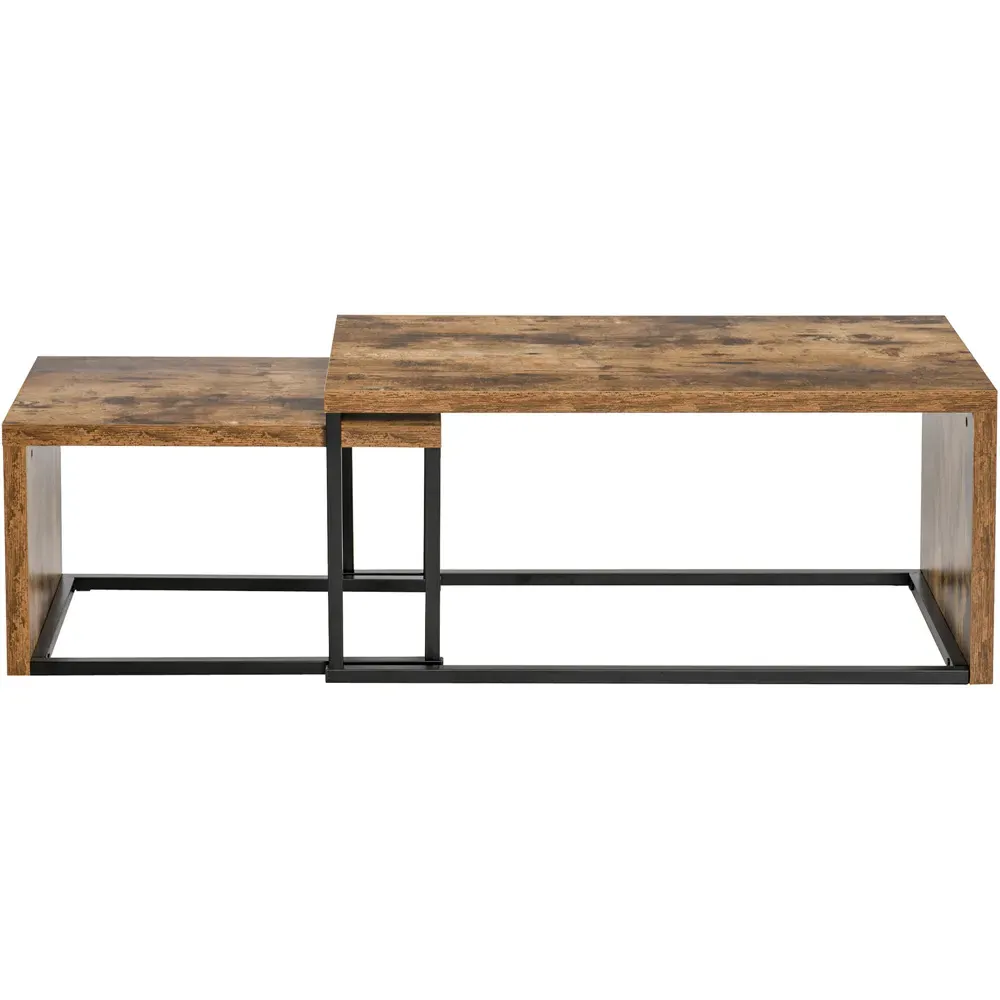 Nest of Tables Set of 2 - Brown, MDF