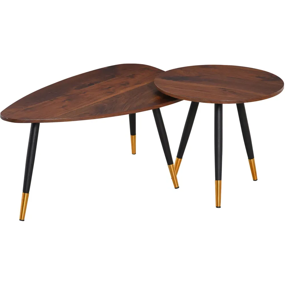 Nest of Tables Set of 2 - Brown, Steel