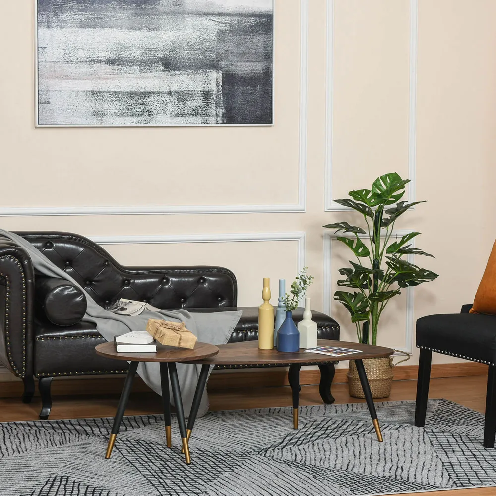 Nest of Tables Set of 2 - Brown, Steel