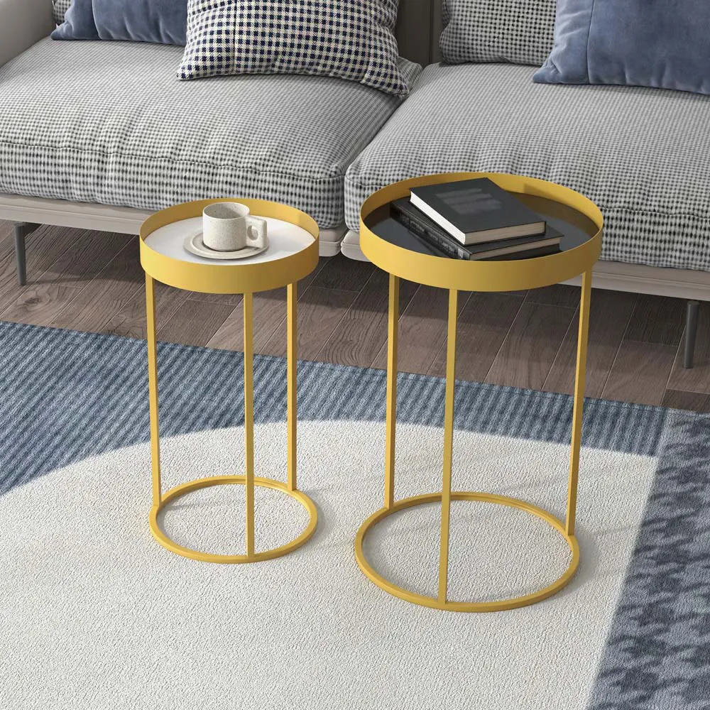 Nest of Tables Set of 2 - Gold