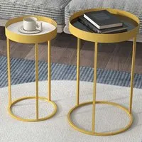 Nest of Tables Set of 2 - Gold