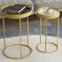 Nest of Tables Set of 2 - Gold