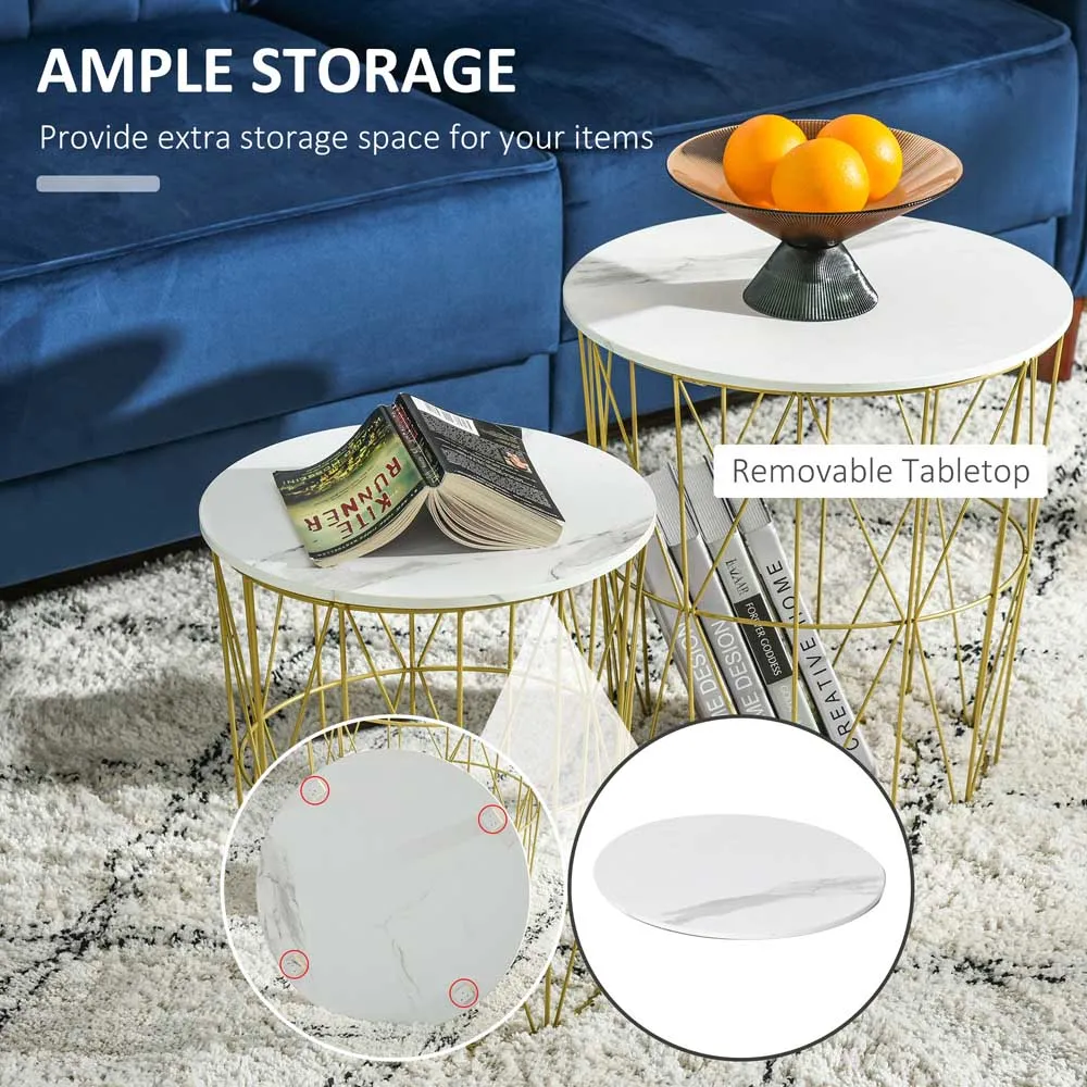 Nest of Tables Set of 2 - White