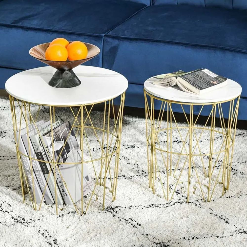 Nest of Tables Set of 2 - White