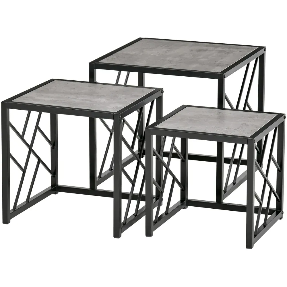 Nest of Tables Set of 3 - Grey