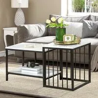 Nesting Coffee Table Set of 2 with Storage - Multi, MDF