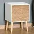 Nordic 2 Drawer Bedside Table - White, Wood