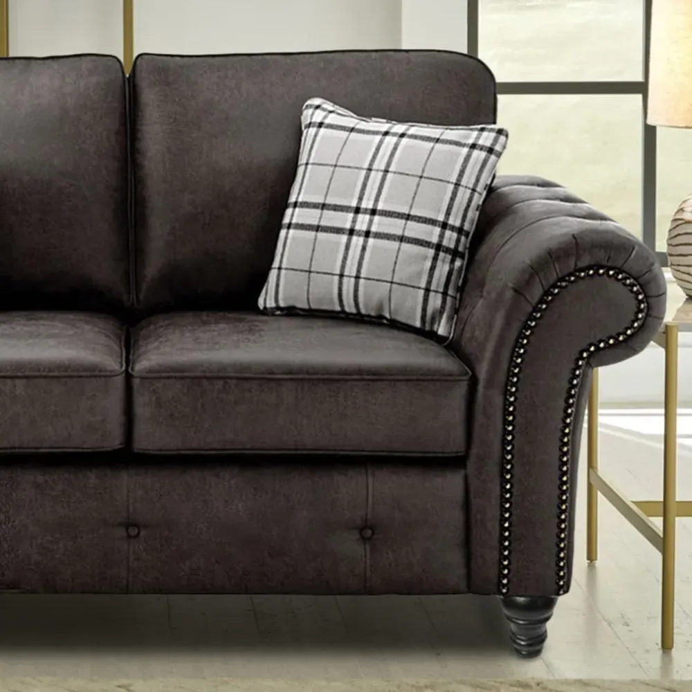 Oakana 2-Seater Sofa - Black, Bonded Leather
