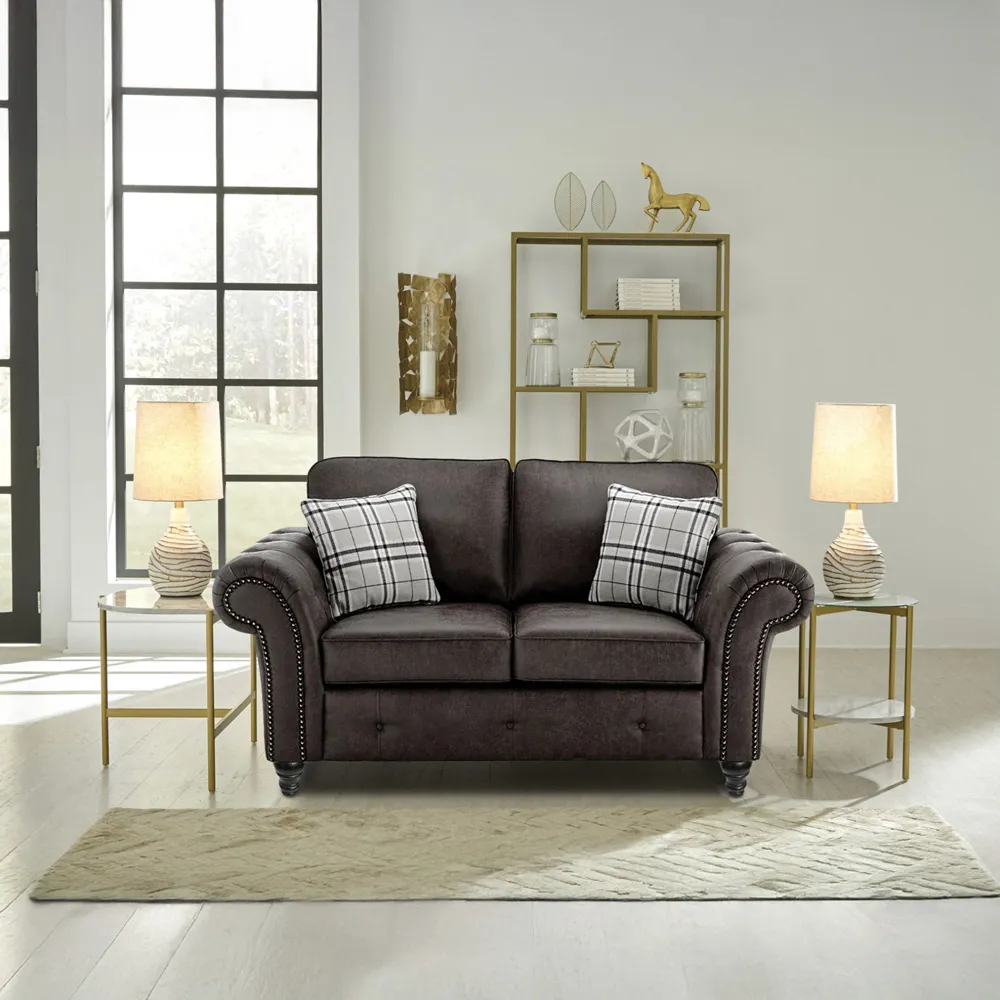 Oakana 2-Seater Sofa - Black, Bonded Leather