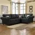 Oakana 4-Seater Left Hand Corner Sofa - Black, Leather