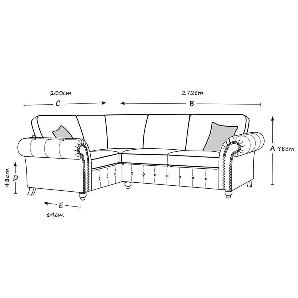 Oakana 4-Seater Left Hand Corner Sofa - Brown, Leather