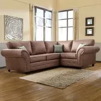 Oakana 4-Seater Left Hand Corner Sofa - Brown, Leather