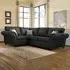 Oakana 4-Seater Right Hand Corner Sofa - Black, Leather