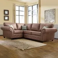 Oakana 4-Seater Right Hand Corner Sofa - Brown, Leather