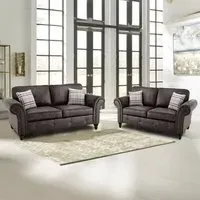 Oakana 5-Seater Sofa Set - Black, Bonded Leather