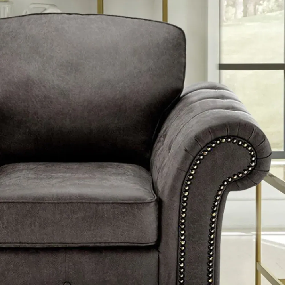 Oakana Armchair - Black, Bonded Leather