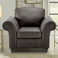 Oakana Armchair - Black, Bonded Leather