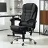 Office Chair with Massage and Heat - Black, Microfibre