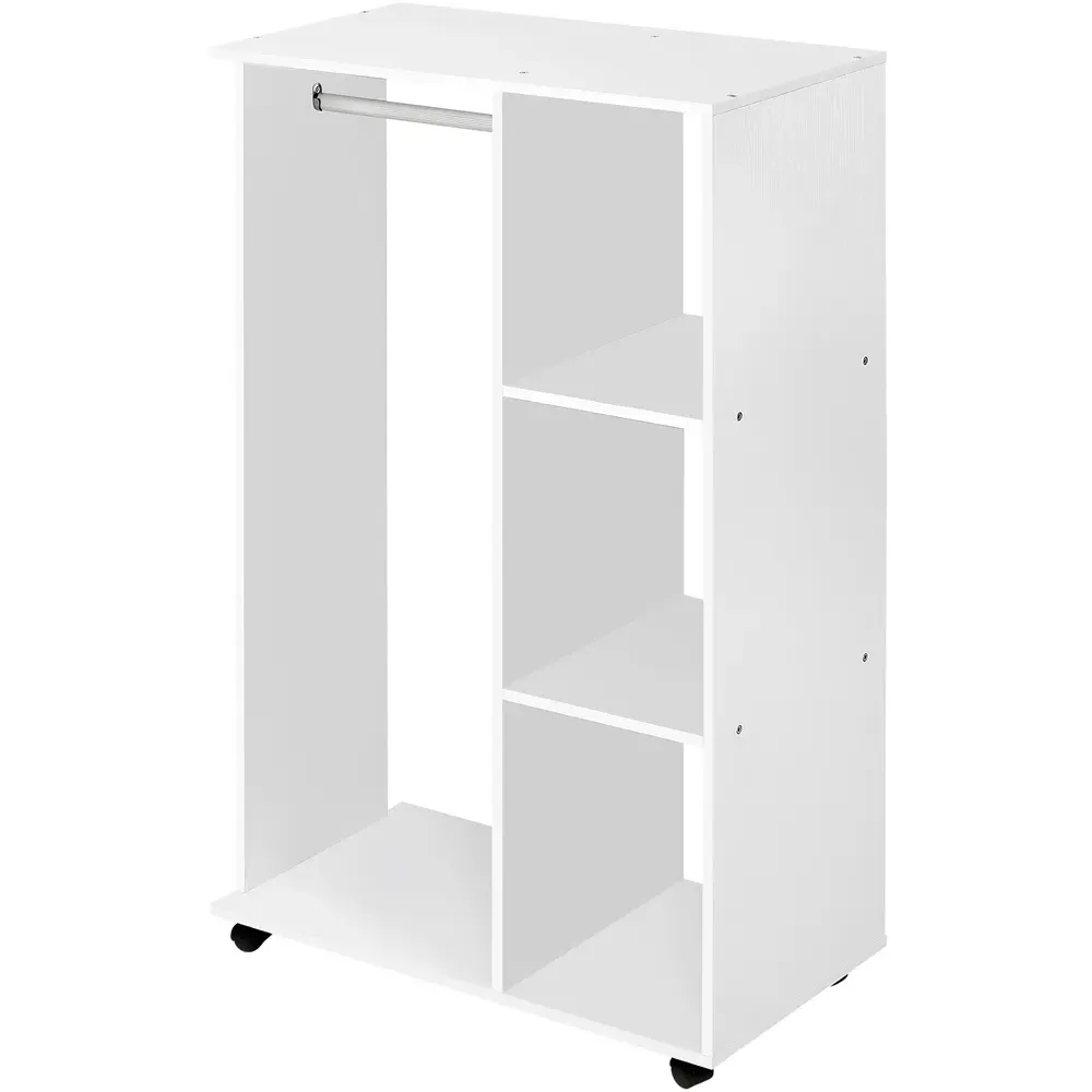 Open Wardrobe with Storage - White