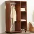 Open Wardrobe with Wheels - Brown, Walnut
