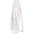 Oval Full Length Mirror with Stand - White