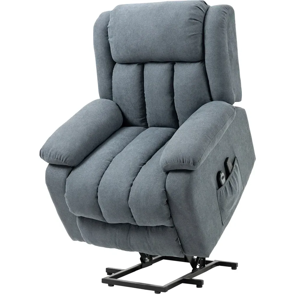 Oversized Recliner Chair with Remote Control - Grey