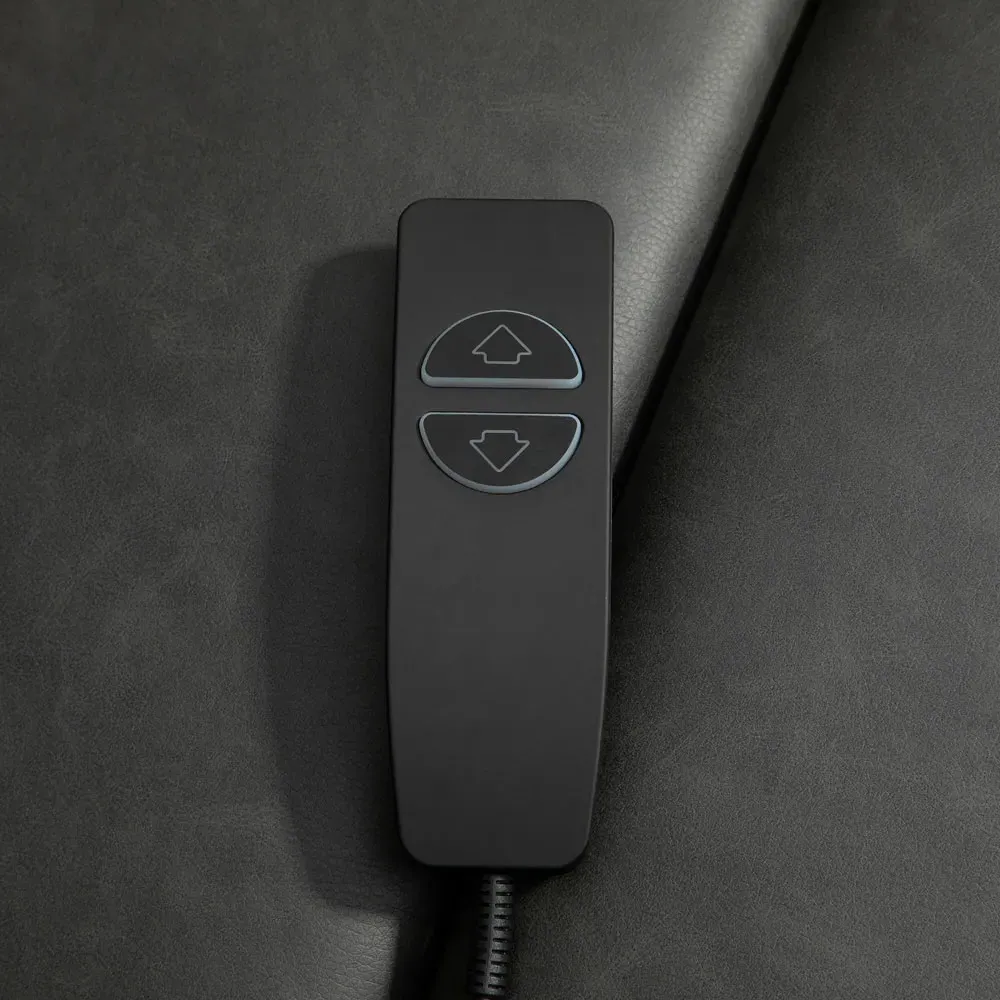 Oversized Riser Recliner Chair with Remote - Charcoal Grey, Faux Leather