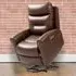 Overstuffed Riser Recliner Chair with USB Ports - Brown