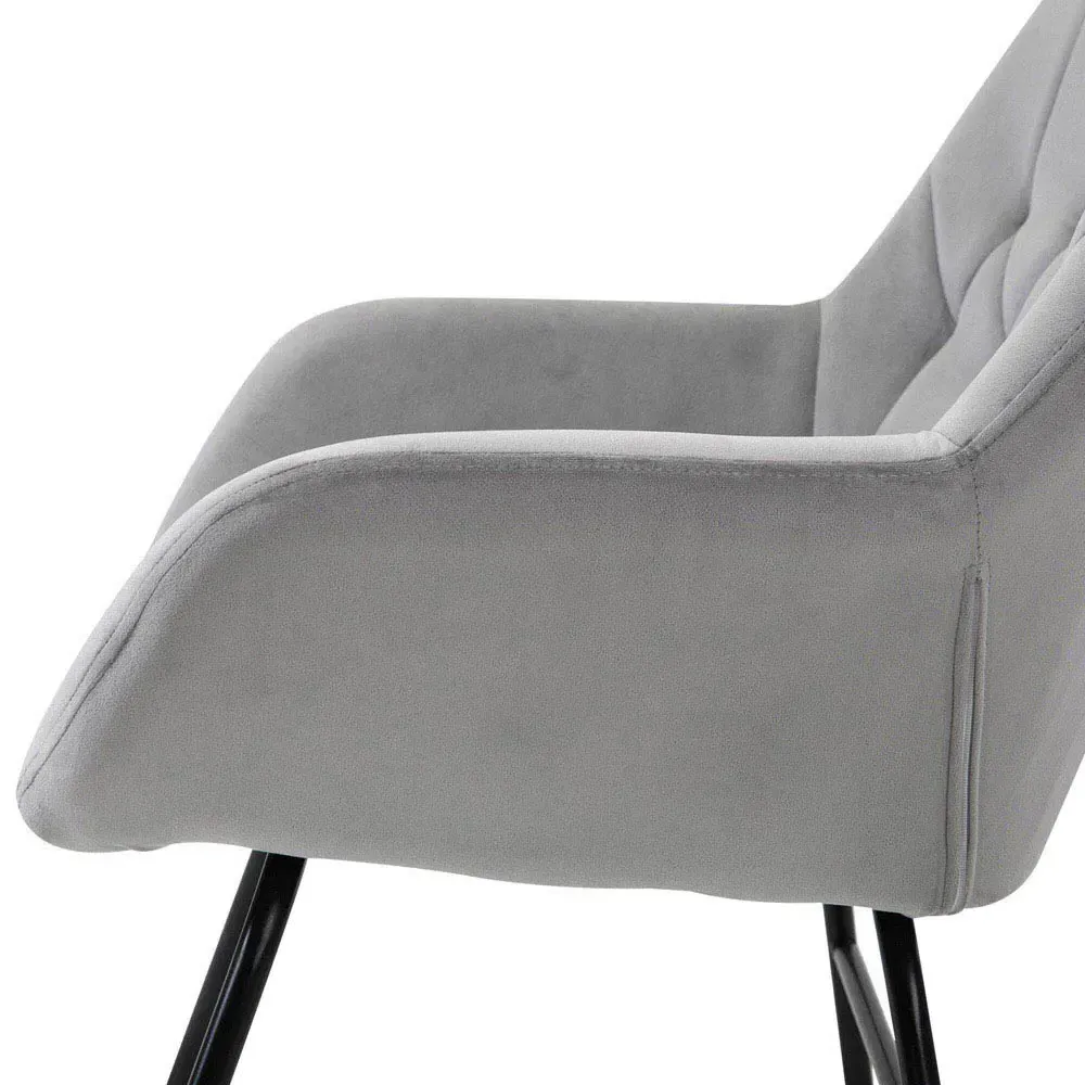 Plush Rocking Chair - Grey, Steel
