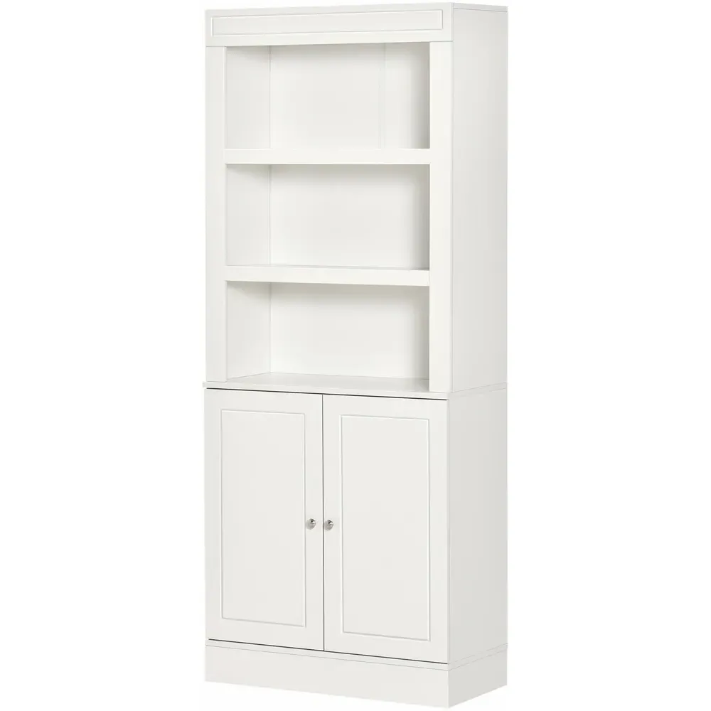 Portland 2 Door Display Cabinet with Shelves - White
