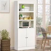 Portland 2 Door Display Cabinet with Shelves - White