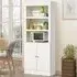 Portland 2 Door Display Cabinet with Shelves - White