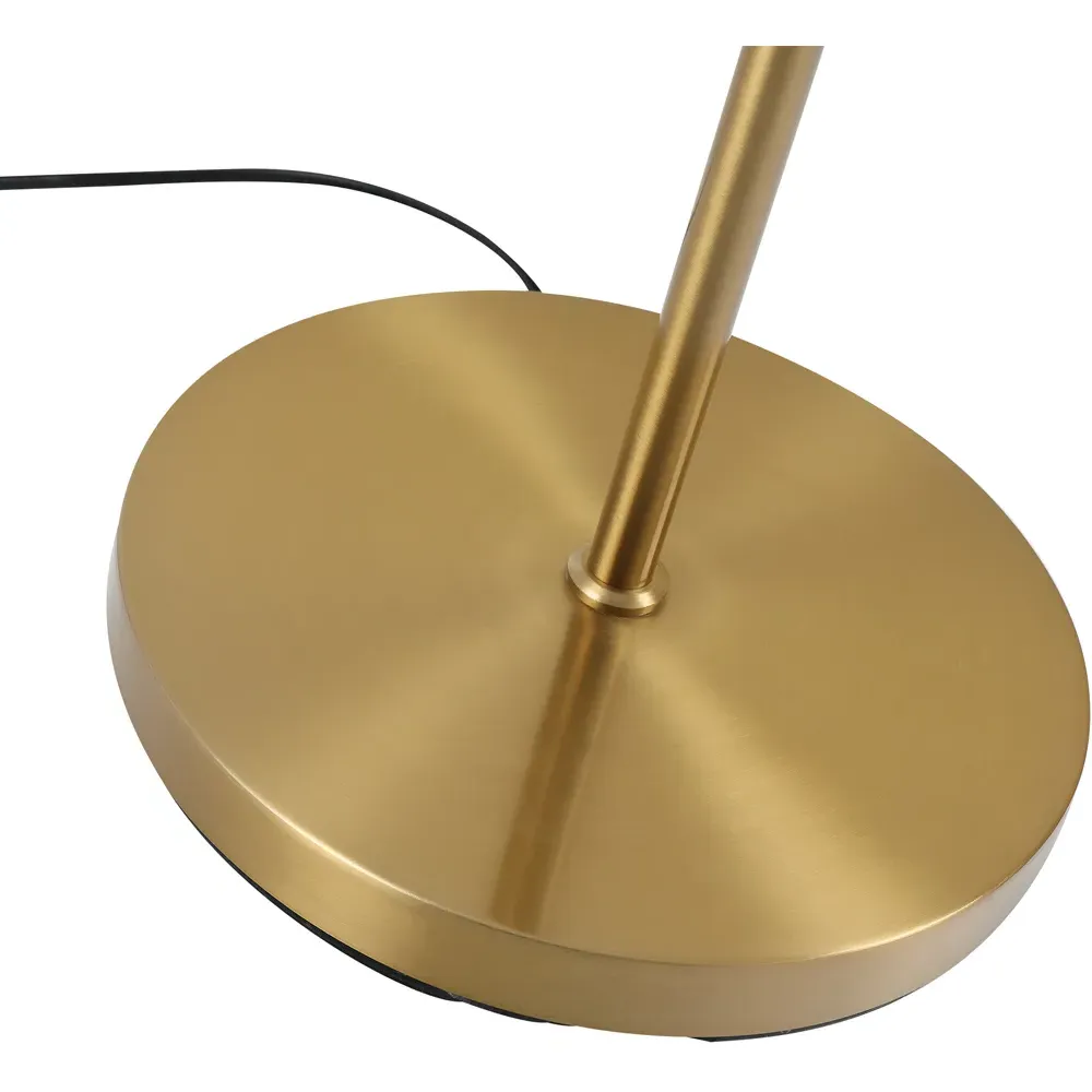 Portland 2 Glass Shade Floor Lamp - Gold