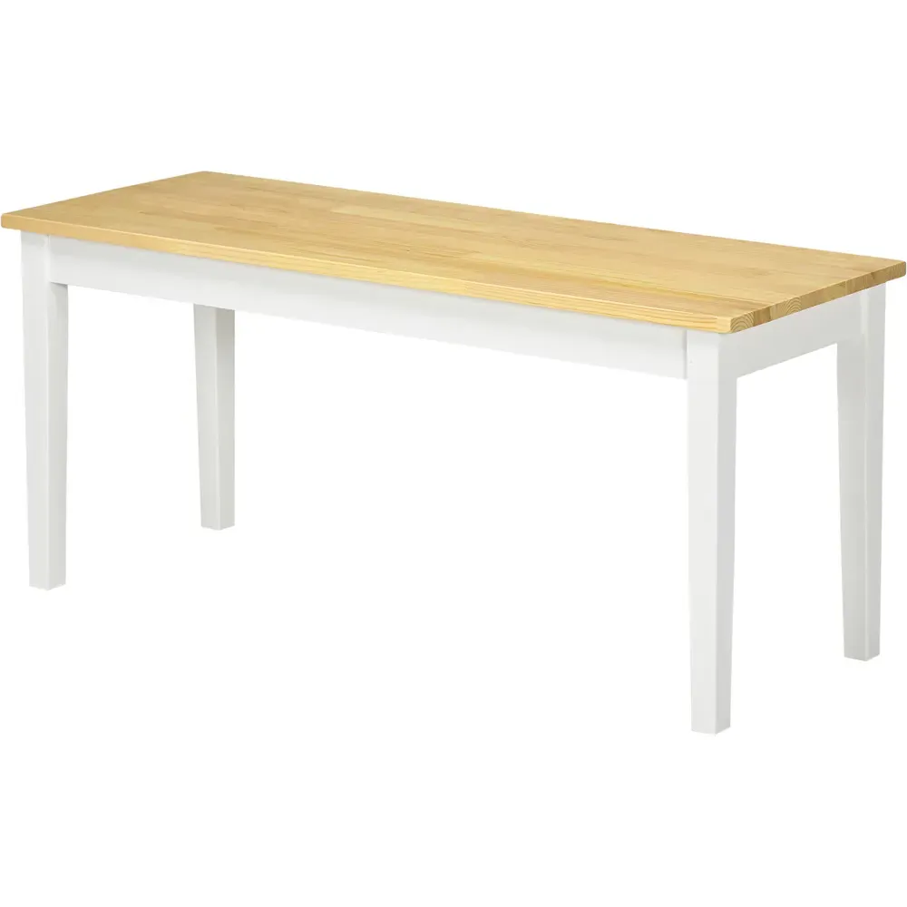 Portland 2-Seater Dining Bench - Brown, Pine Wood