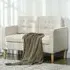Portland 2-Seater Loveseat with Storage - White, Cotton